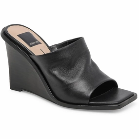 Gilded Womens Leather Square Toe Wedge Sandals Promo offer on Womens Sandals