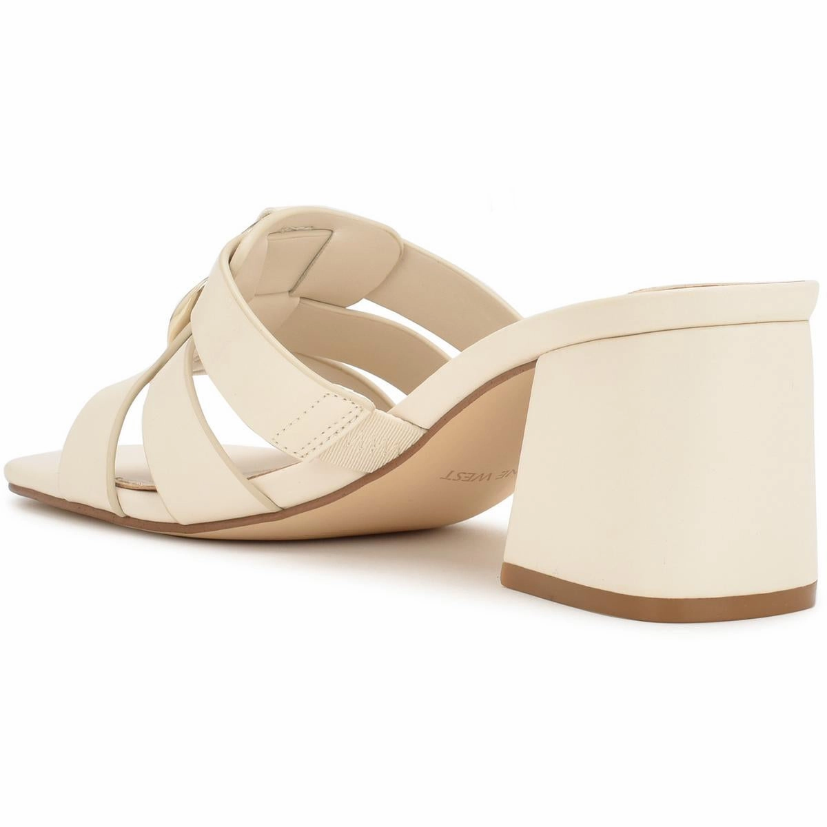 GIPPER3 Womens Block Heel Man Made Mule Sandals