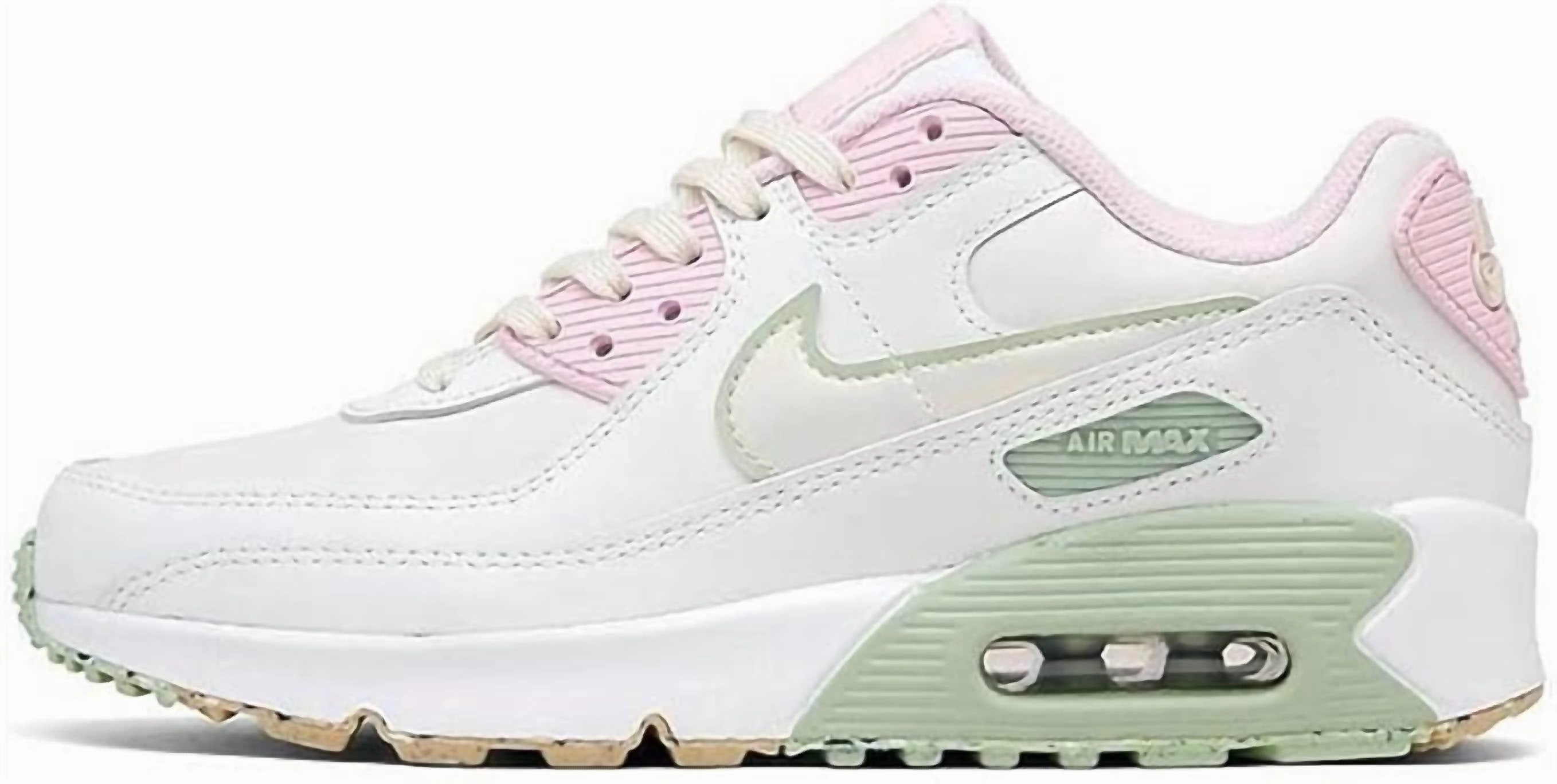 Girl's Air Max 90 Ltr Se Gs Sneakers In Summit White/coconut Milk