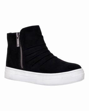 Girl's Amanda High-Top Sneakers In Black Microsuede Online sale for Girls Shoes