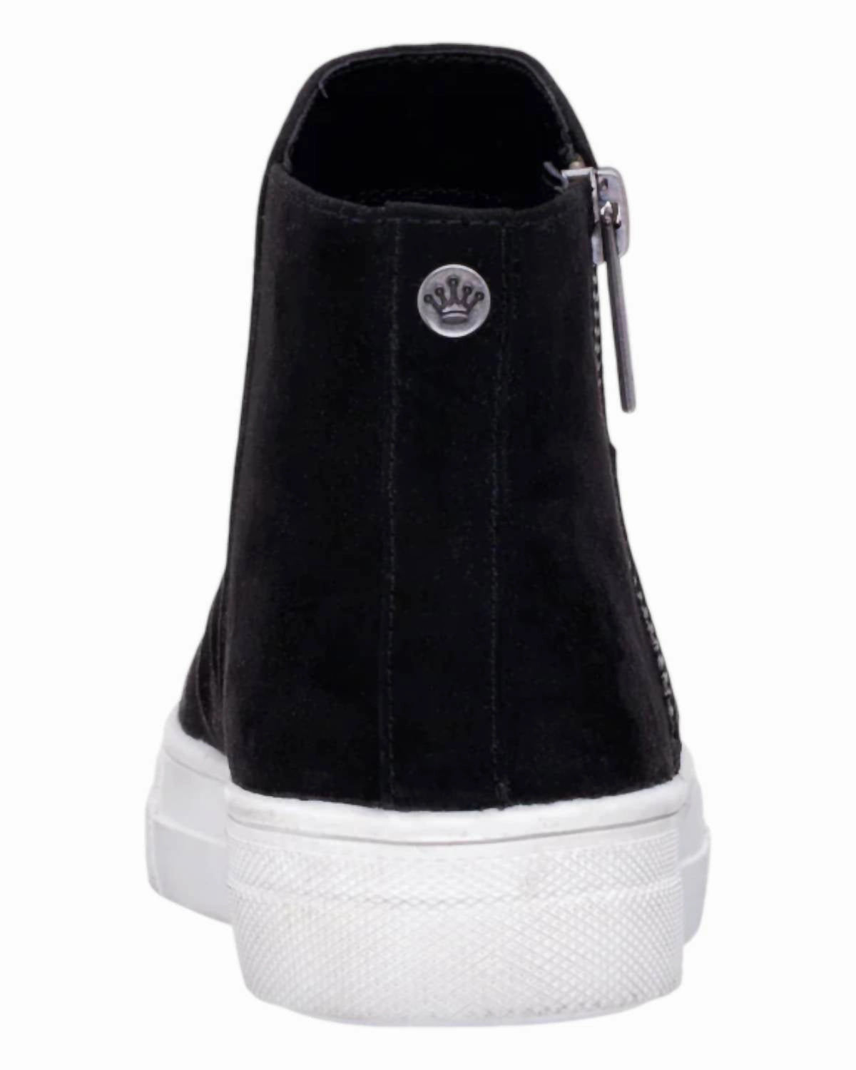 Girl's Amanda High-Top Sneakers In Black Microsuede