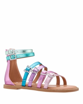 Girl's Brie Sandal In Pastel Multi Girls Sandals summer sale