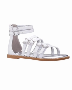 Girl's Brie Sandals In White Online sale for Girls Shoes