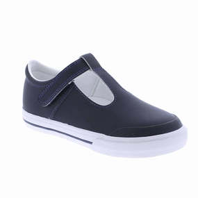 Girl's Drew Sneakers In Navy Leather Girls Athletic Shoes on sale
