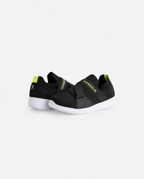 Girl's Elite Slip On Sneaker In Black/lime Girls Athletic Shoes on sale