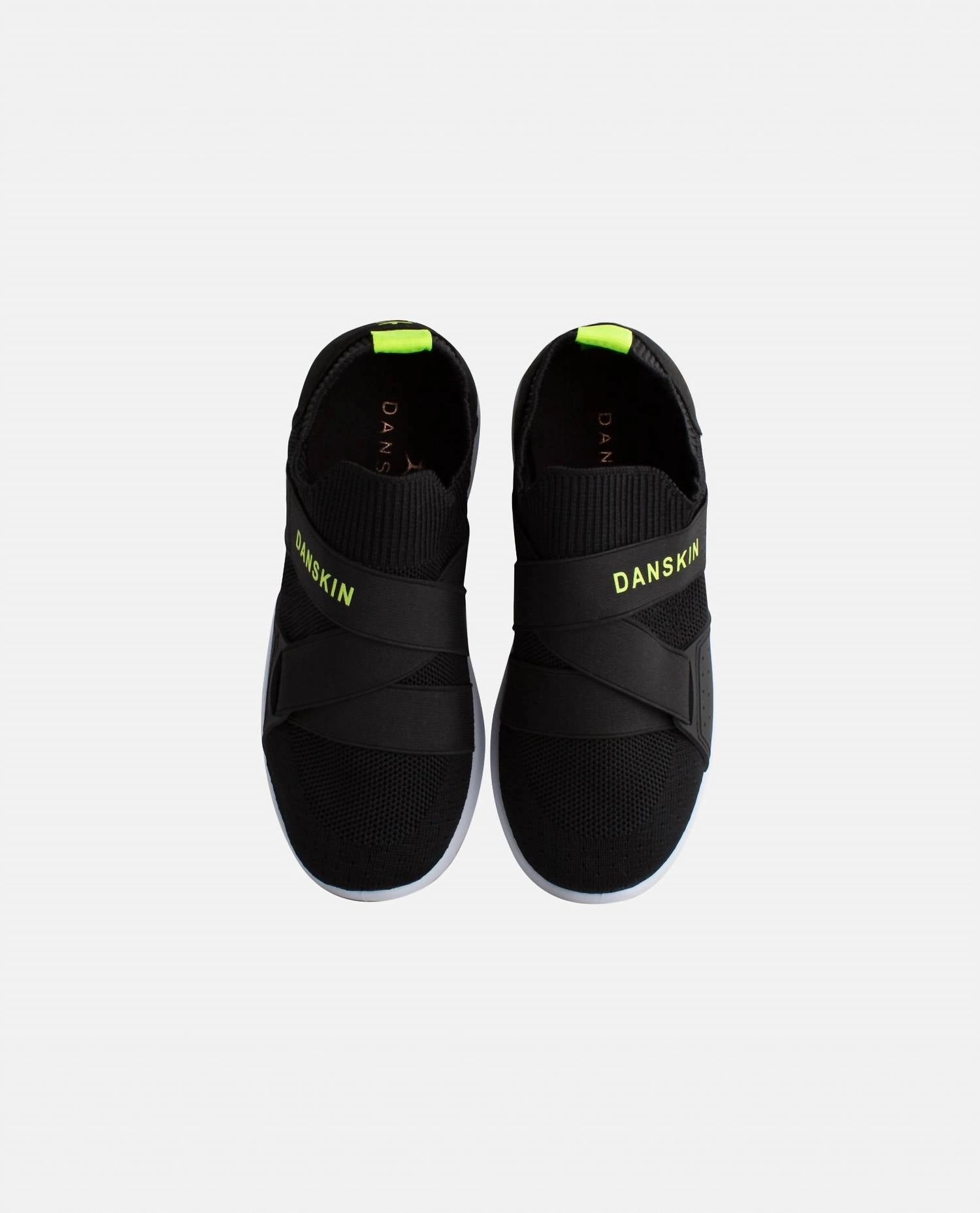 Girl's Elite Slip On Sneaker In Black/lime
