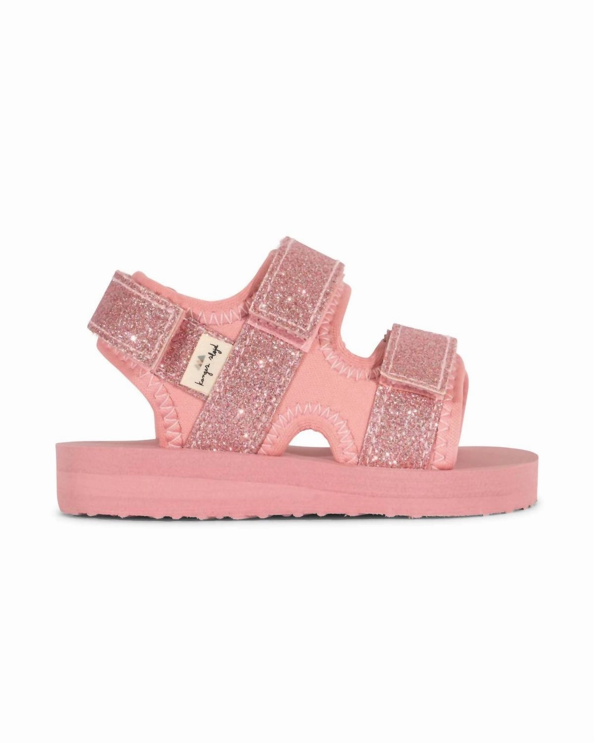 Girl's Glitter Sun Sandal In Mellow Rose