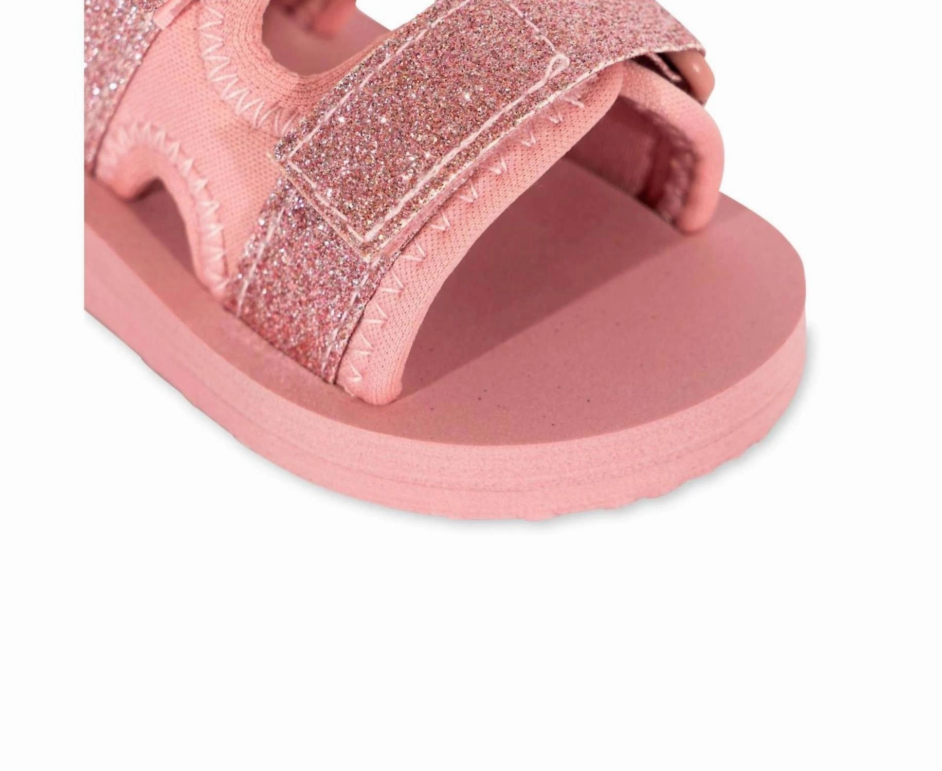Girl's Glitter Sun Sandal In Mellow Rose