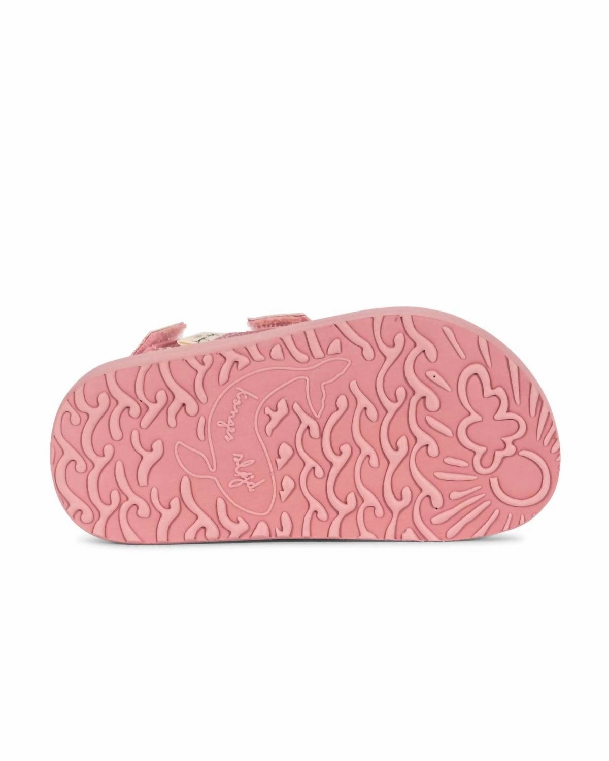 Girl's Glitter Sun Sandal In Mellow Rose