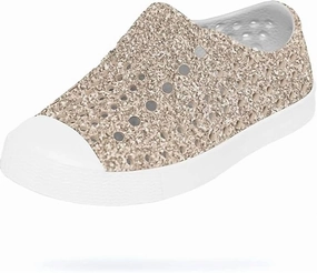 Girl's Jefferson Glitter Sneaker In Metal Bling/ Shell White Girls Athletic Shoes on sale