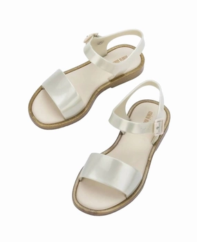 Girl's Mar Sandal In White Glitter Girls Sandals summer sale