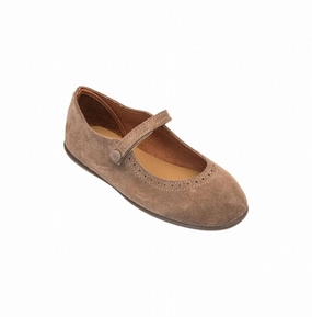 Girl's Mary Jane Suede Shoes In Beige Online sale for Girls Shoes