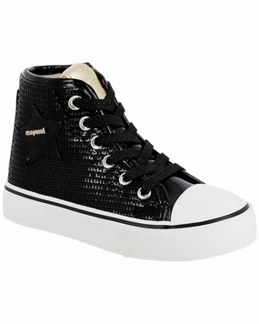 Girl's Platform Sequin Hightop Shoes In Black Girls Athletic Shoes on sale