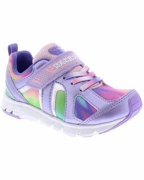 Girl's Rainbow Sneakers In Lavender- Multi Girls Athletic Shoes on sale