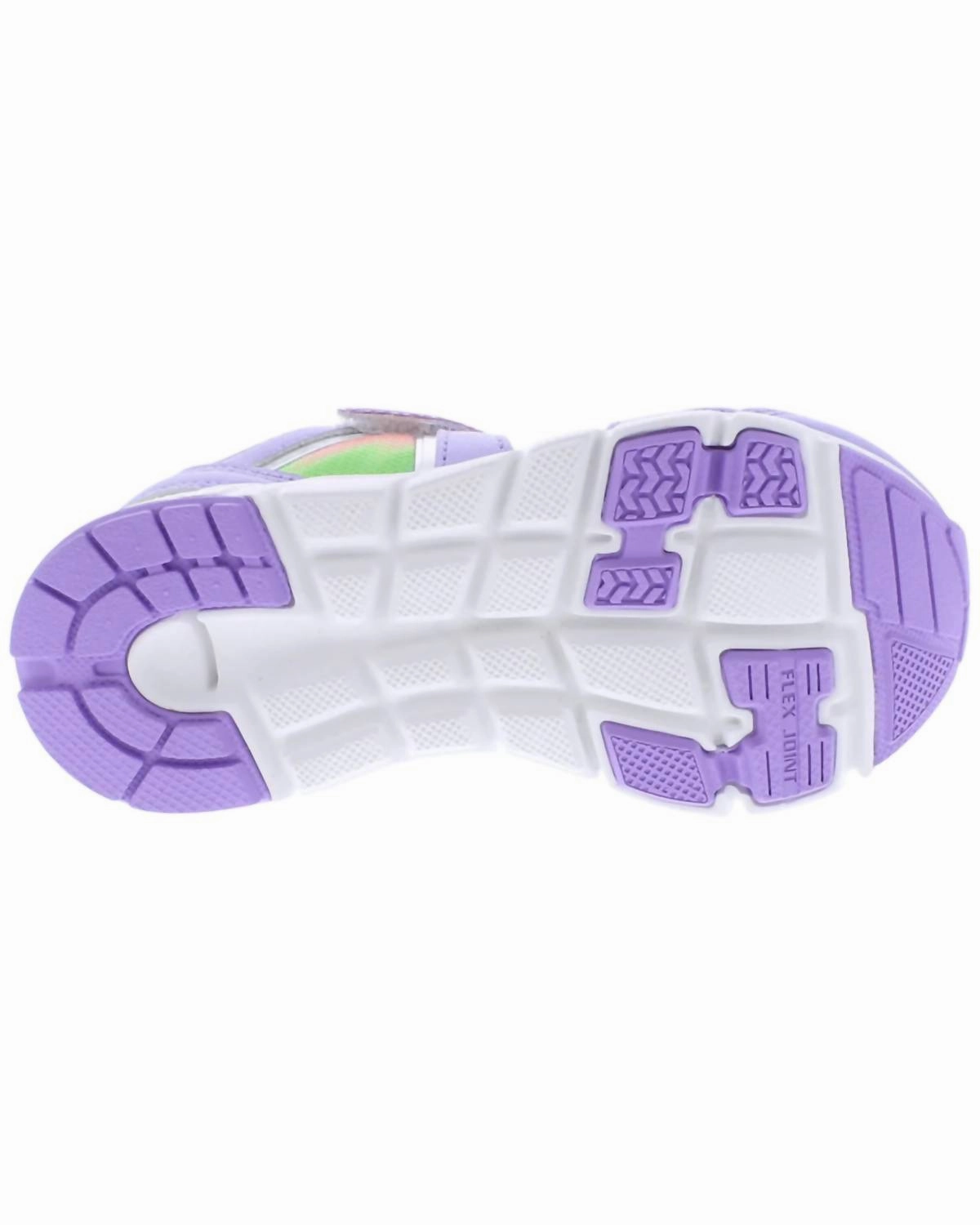 Girl's Rainbow Sneakers In Lavender- Multi