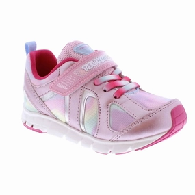 Girl's Rainbow Sneakers In Rose/pink Girls Athletic Shoes on sale