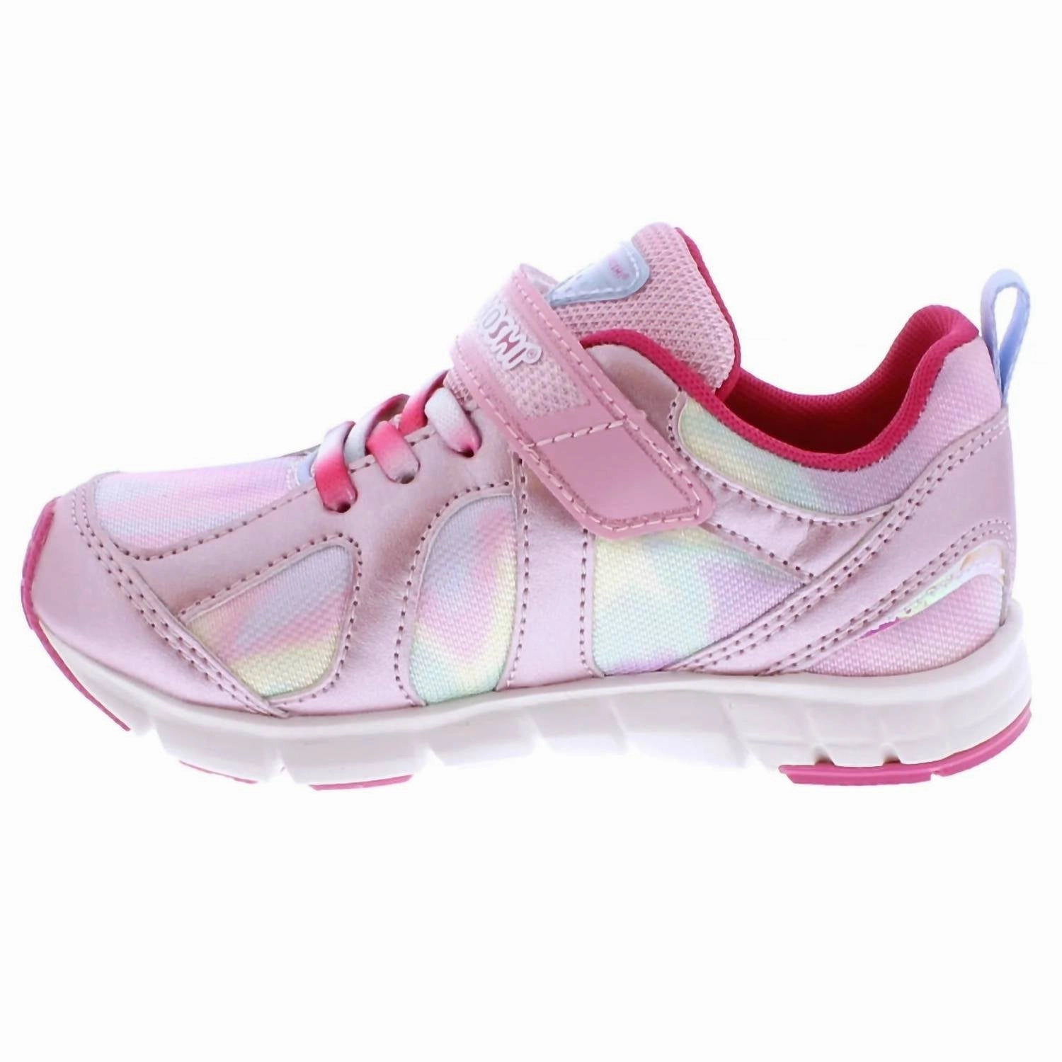 Girl's Rainbow Sneakers In Rose/pink