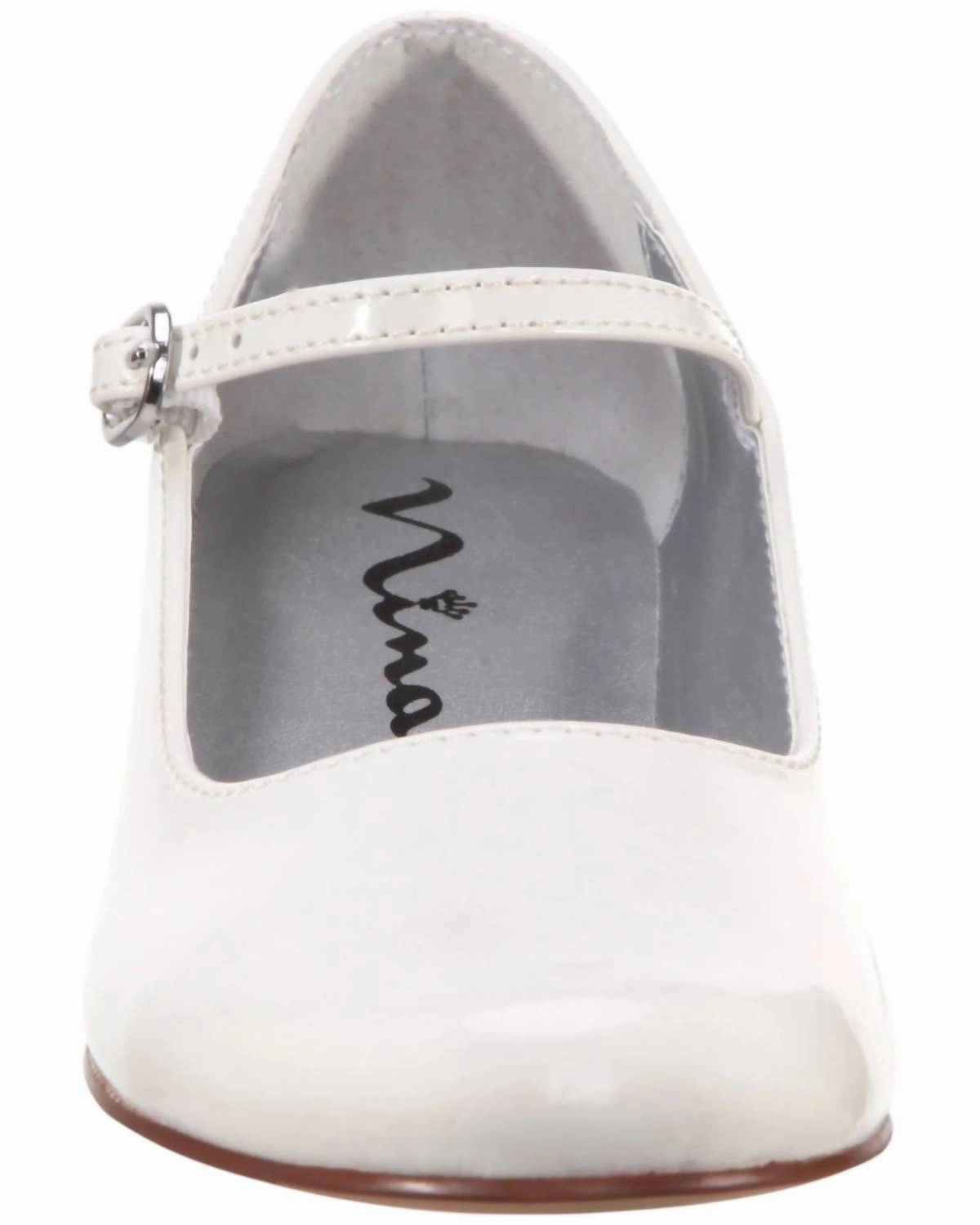 Girl's Seeley Mary Jane Shoes In White Patent