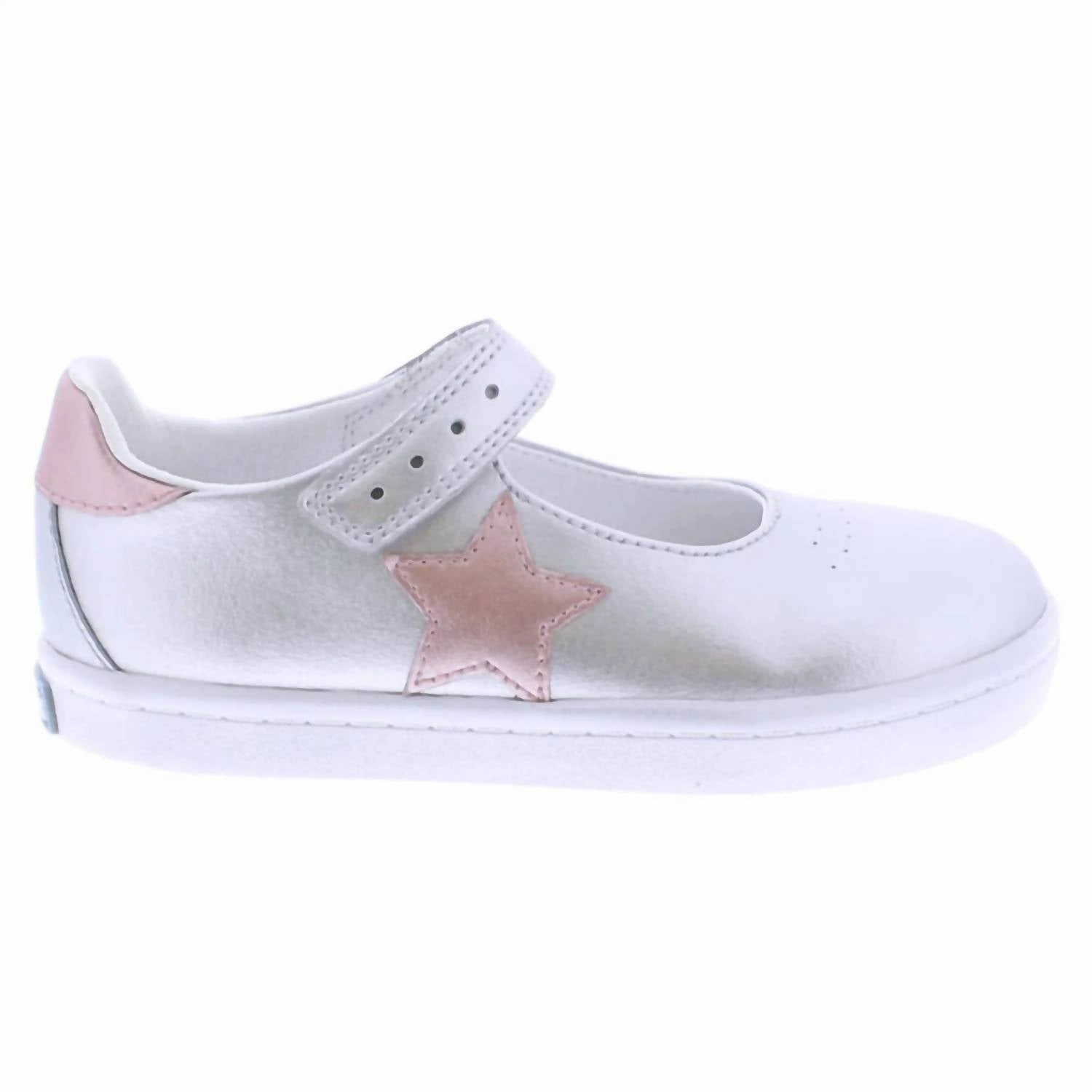 Girl's Stella Flat Shoes In Silver/rose