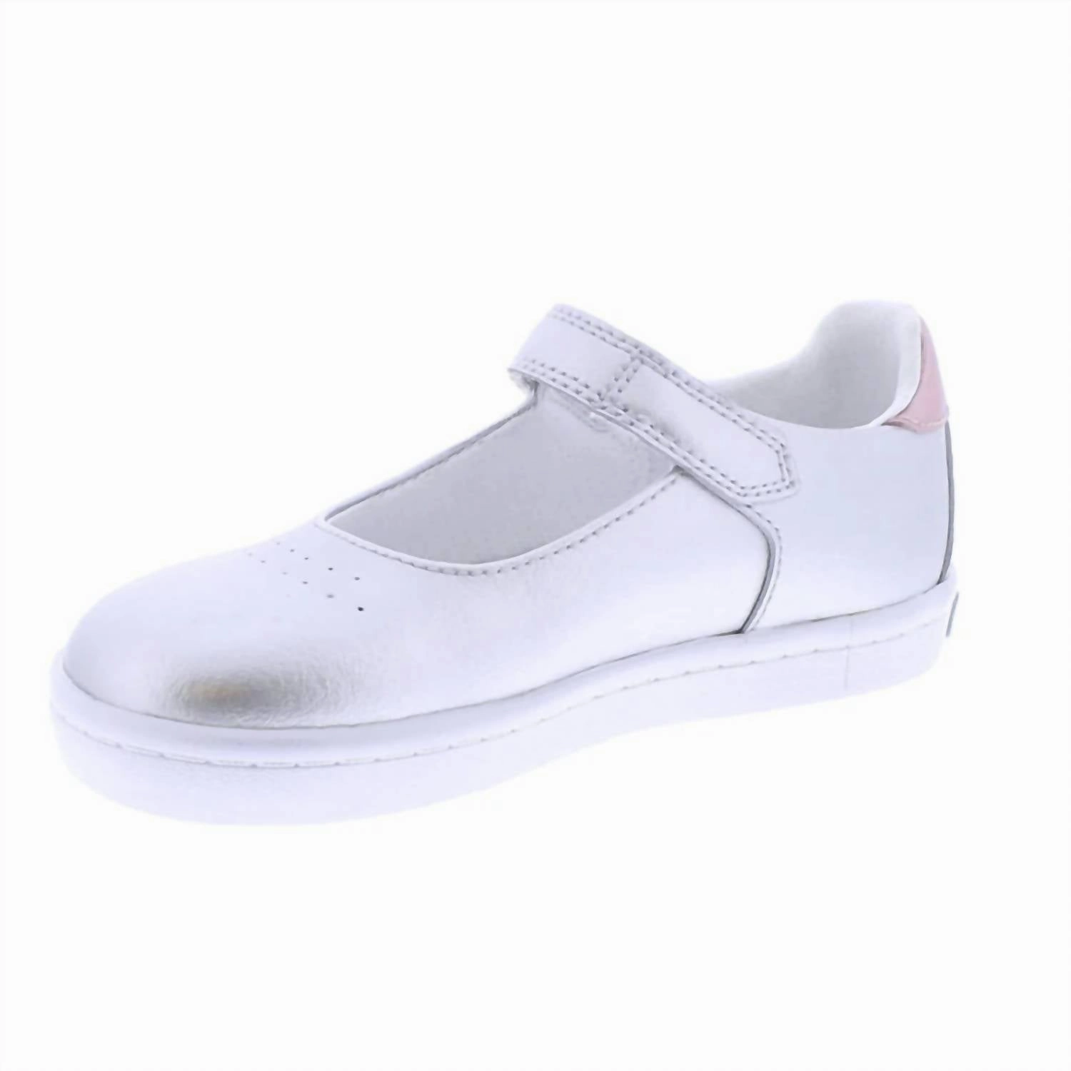 Girl's Stella Flat Shoes In Silver/rose