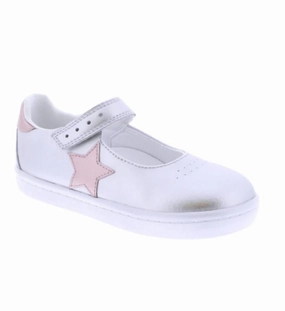 Girl's Stella Flat Shoes In Silver/rose Online sale for Girls Shoes