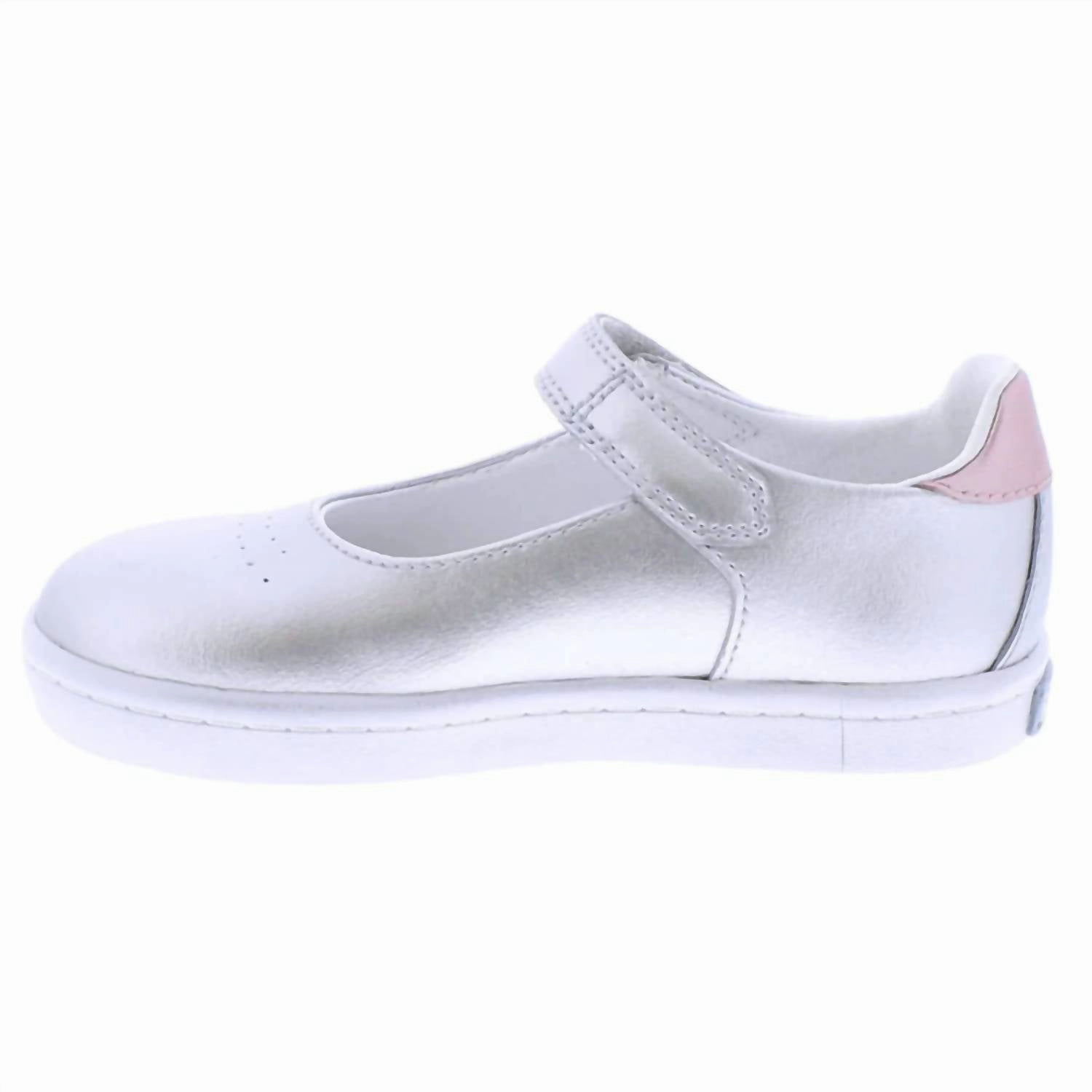 Girl's Stella Flat Shoes In Silver/rose
