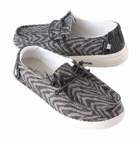 Girl's Wendy Youth Woven Shoes In Zebra Black Stripe Girls Athletic Shoes on sale
