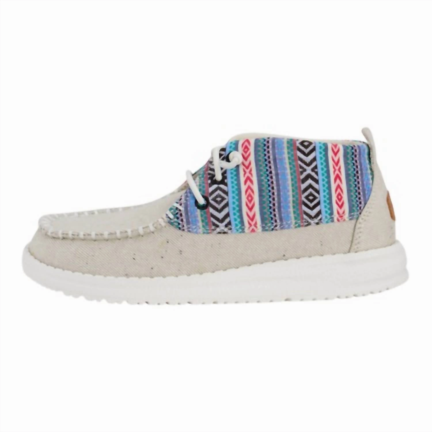Girl's Youth Wendy Mid Boho Crafted Shoes In Light Grey/multi