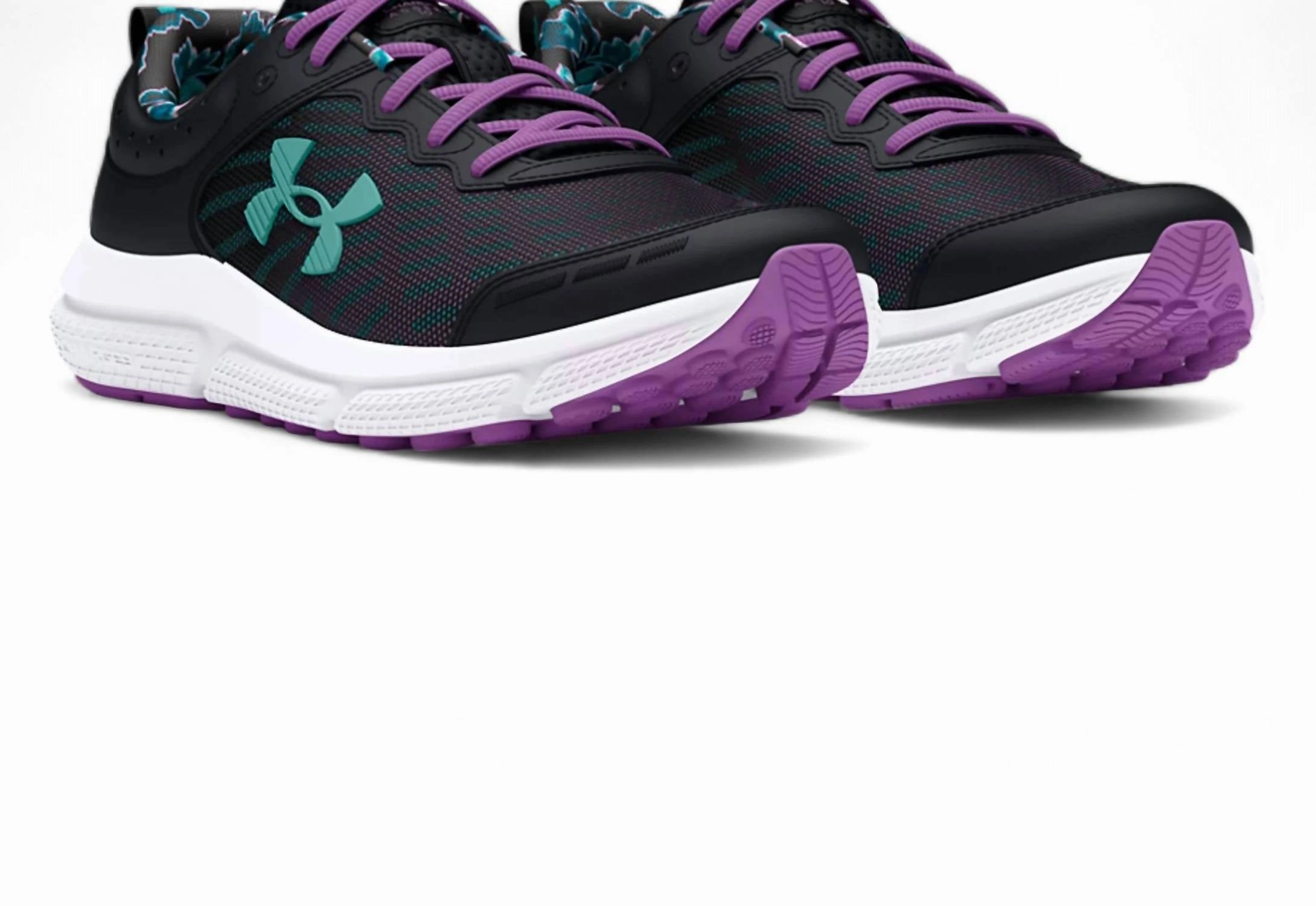 Girls' Grade School Assert 10 Print Sneakers In Black/provence Purple/radial Turquoise