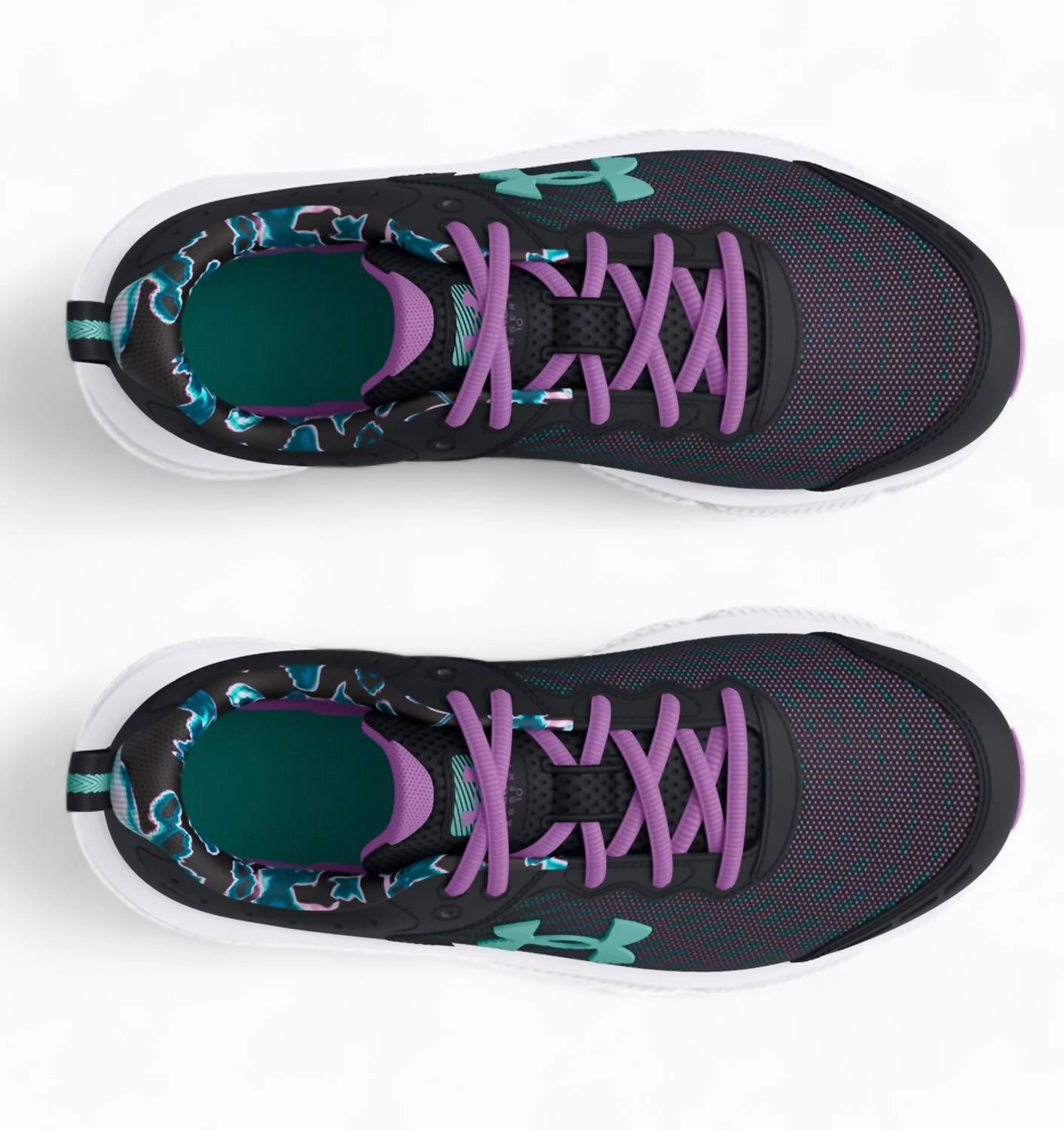 Girls' Grade School Assert 10 Print Sneakers In Black/provence Purple/radial Turquoise