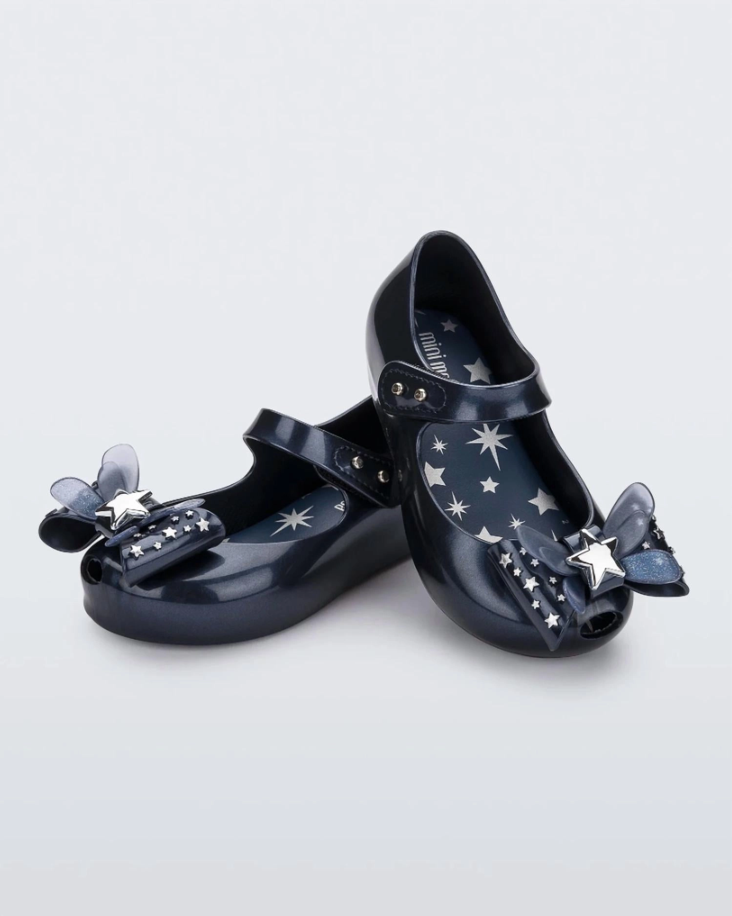 Girls' Ultragirl Star Ballet Flat In Metallic Blue Online sale for Girls Shoes