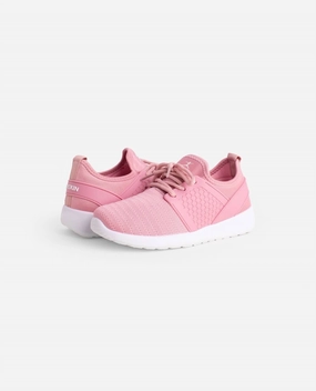 Girls Enjoy Lace Up Sneaker In Pink Girls Athletic Shoes on sale