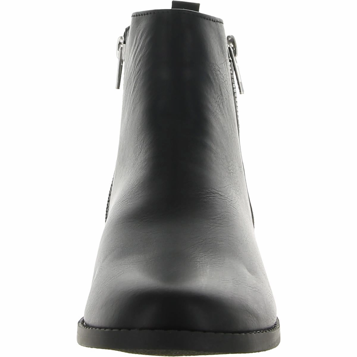 Girls Faux Leather Glitter Booties