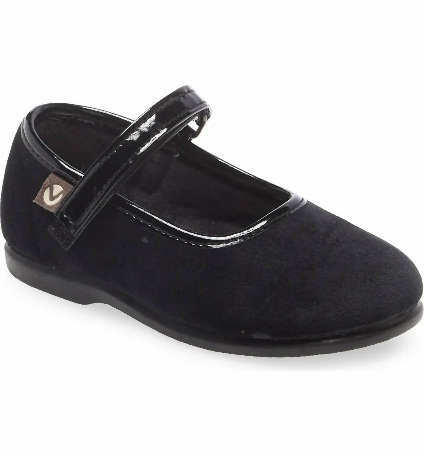 Girls Mary Jane Alba Velvet Shoes In Black