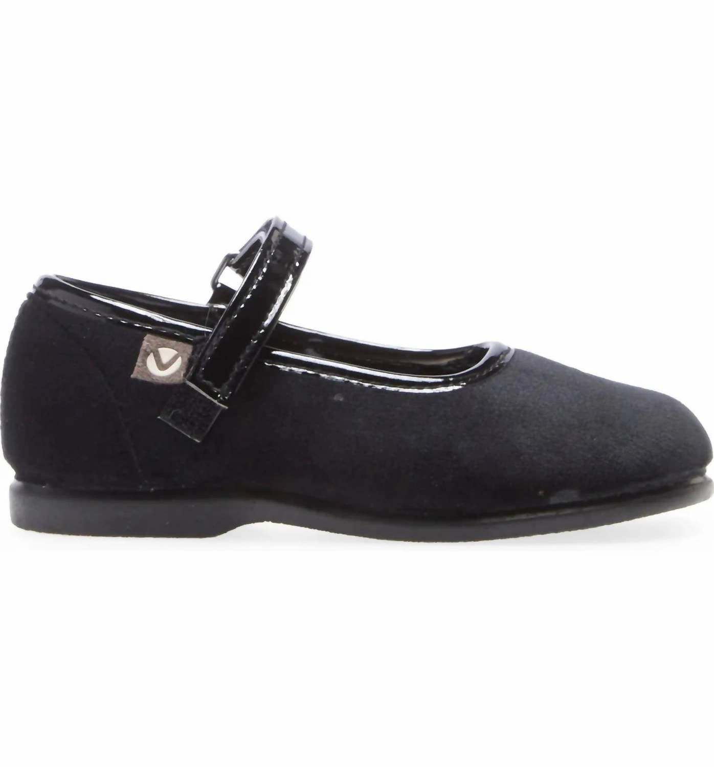 Girls Mary Jane Alba Velvet Shoes In Black Girls Athletic Shoes on sale