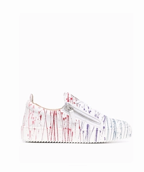Giuseppe Zanotti Frankie paint-splatter sneakers Womens Shoes cheap promo