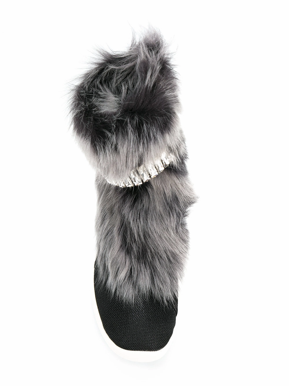 Giuseppe Zanotti  Marley fur and crystal hi-top sneakers