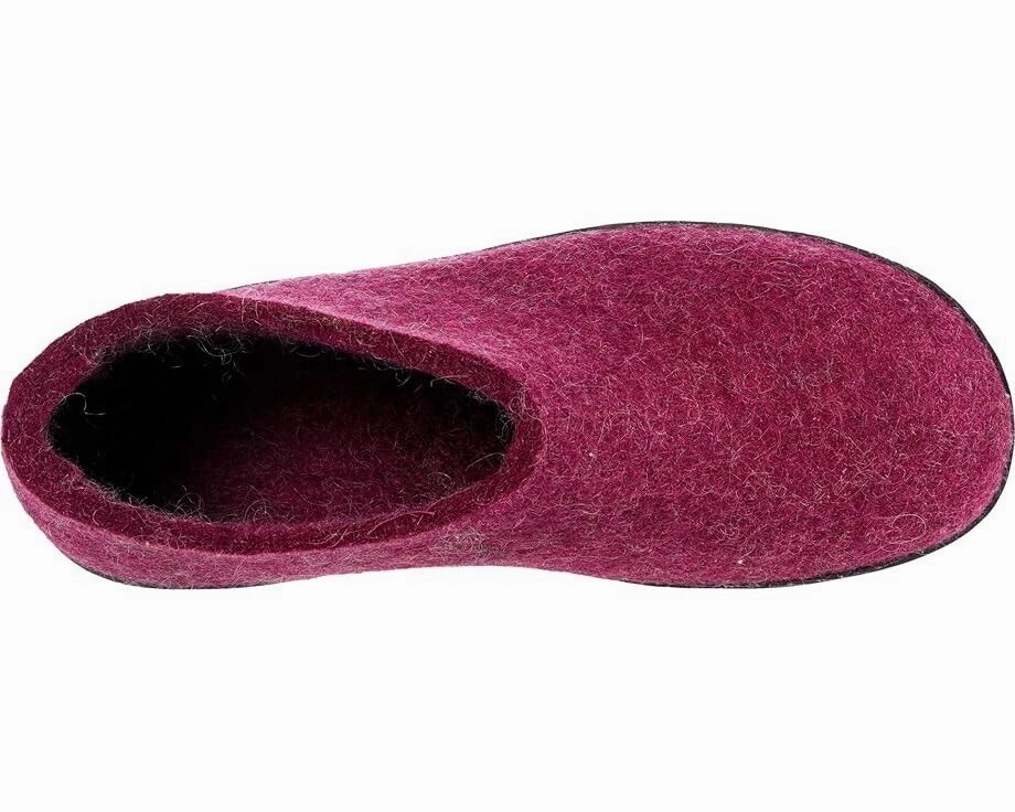 Glerups AR-07-02 Unisex M5/W6 Purple Wool Felt Slip-On Comfort Shoes KHD732