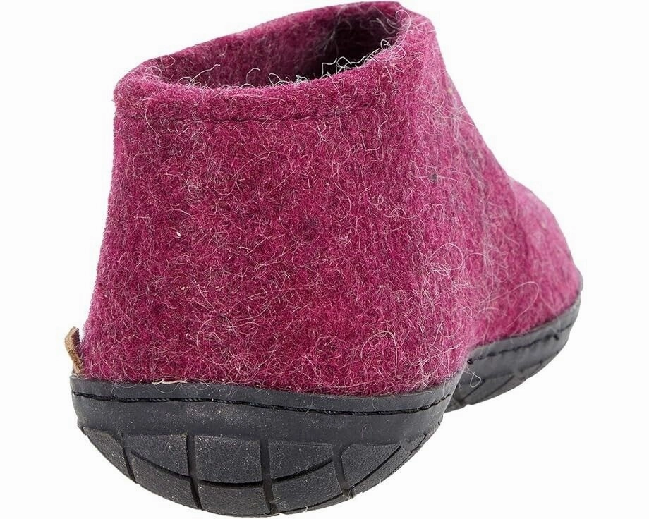 Glerups AR-07-02 Unisex M5/W6 Purple Wool Felt Slip-On Comfort Shoes KHD732