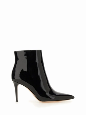 Glossy Patent Leather Ankle Boots Discount Stylish Womens Boots