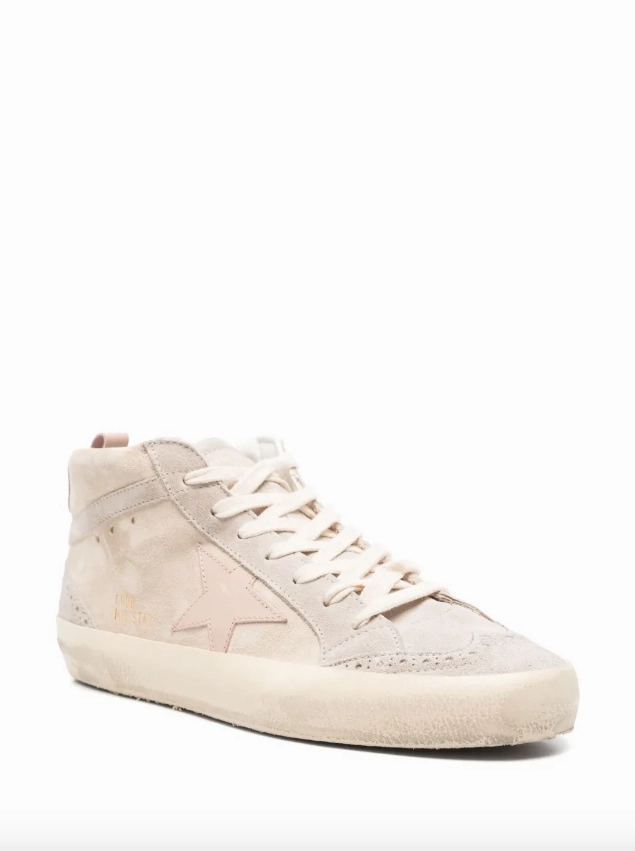 Golden Goose Mid Star suede upper leather sneakers