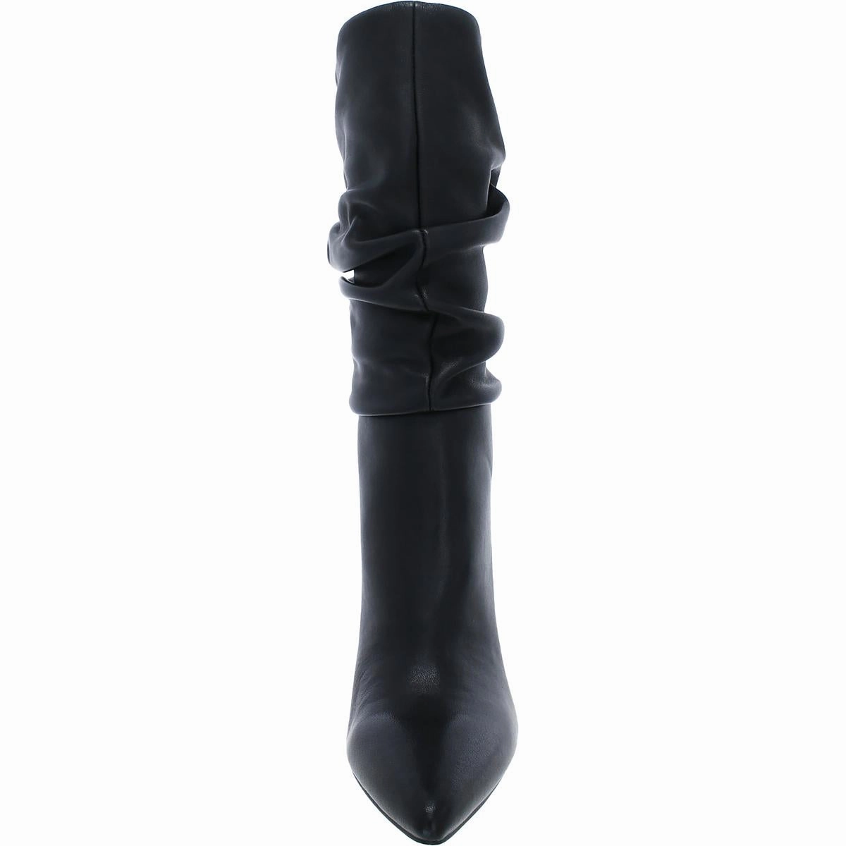 Gomer  Womens Leather Pointed Toe Mid-Calf Boots