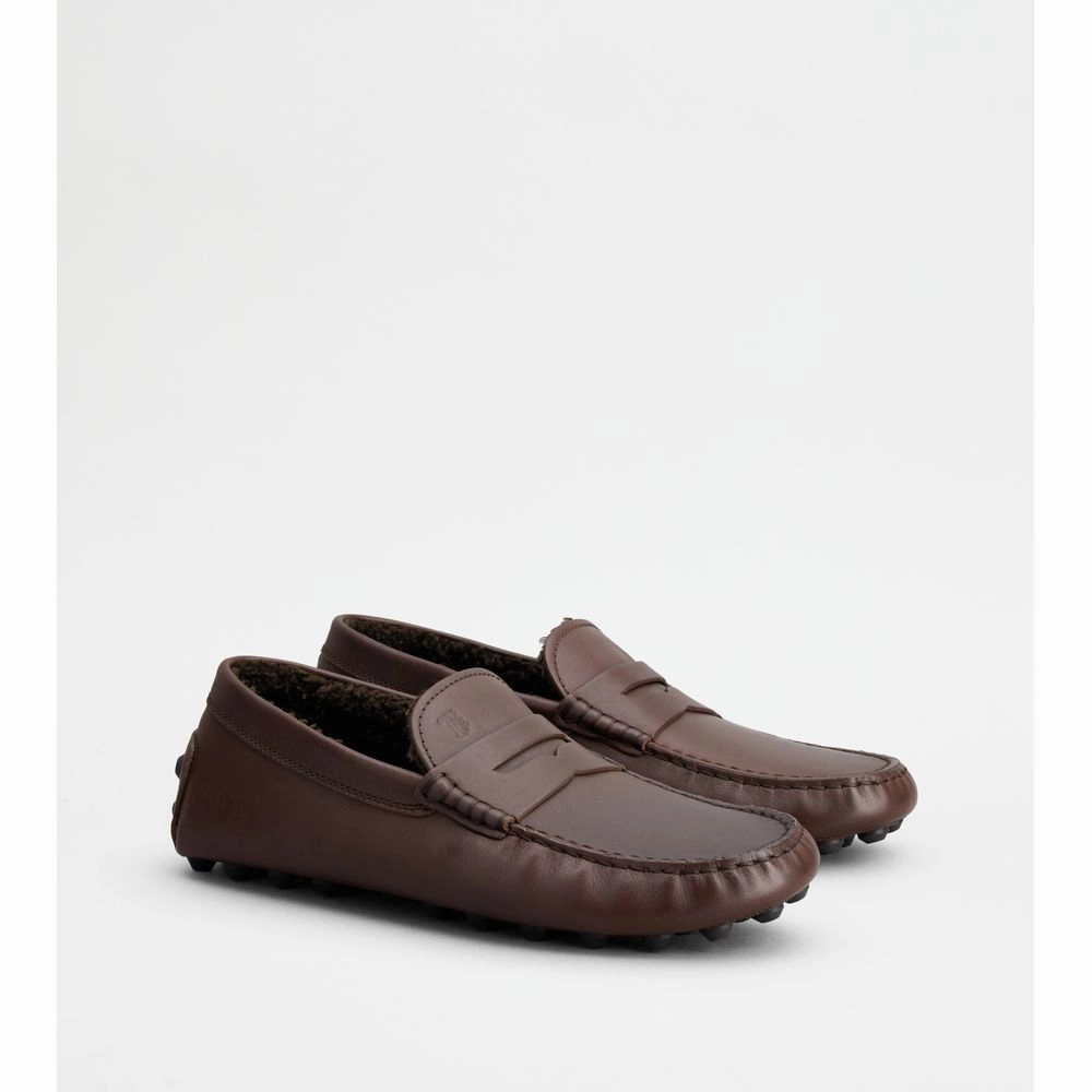Gommino Bubble in Leather - Furry Lining