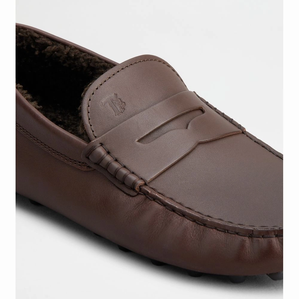 Gommino Bubble in Leather - Furry Lining
