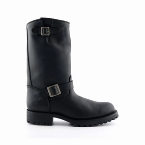 Grinders Mens Black Western Combat Leather Boots- Wild One Mens Chukka Boots outlet deals