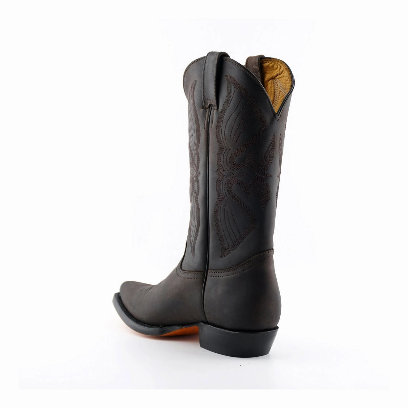 Grinders Mens Brown Cowboy Leather Boots- Louisiana