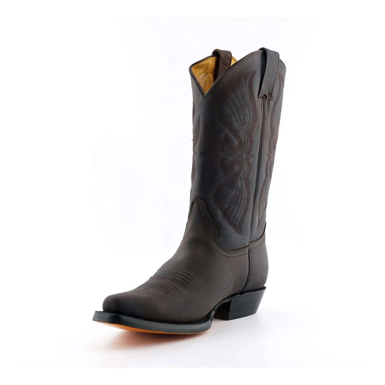 Grinders Mens Brown Cowboy Leather Boots- Louisiana