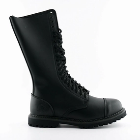 Grinders Unisex Black Punk Military Boots-King CS Mens Chukka Boots outlet deals