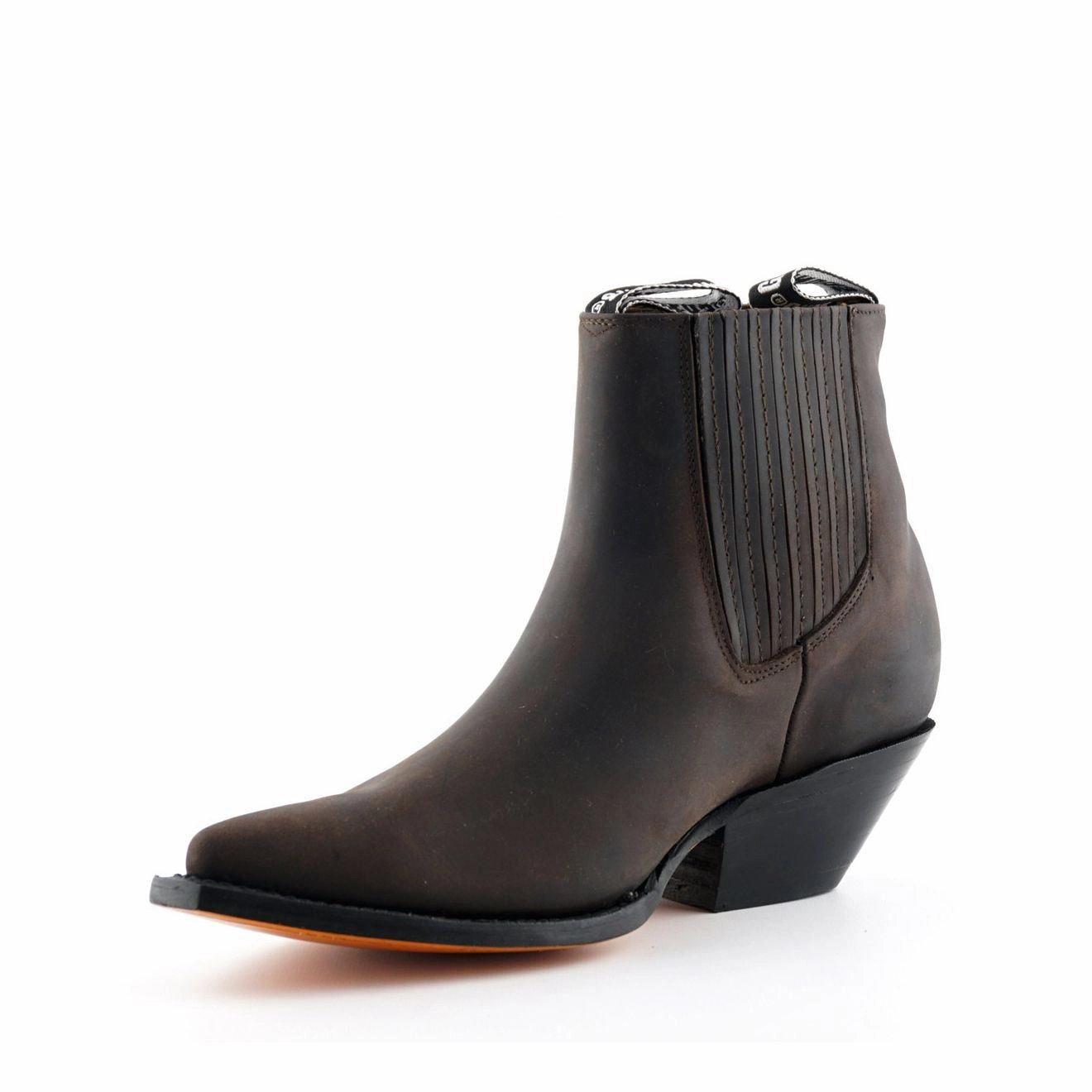 Grinders Unisex Brown Western Chelsea Boots- Mustang
