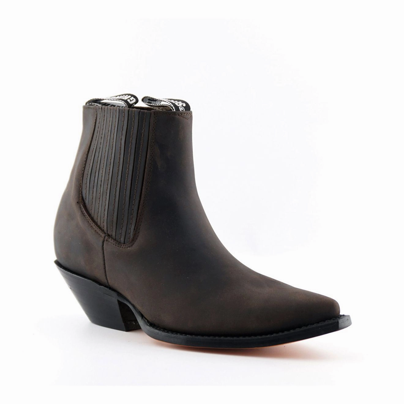 Grinders Unisex Brown Western Chelsea Boots- Mustang